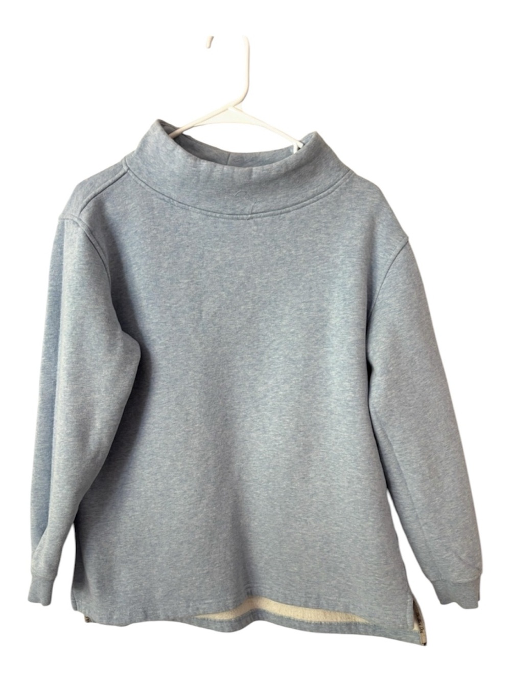 NWOT The Black Dog Blue gray Classic Cowl Neck Sweatshirt SZ S